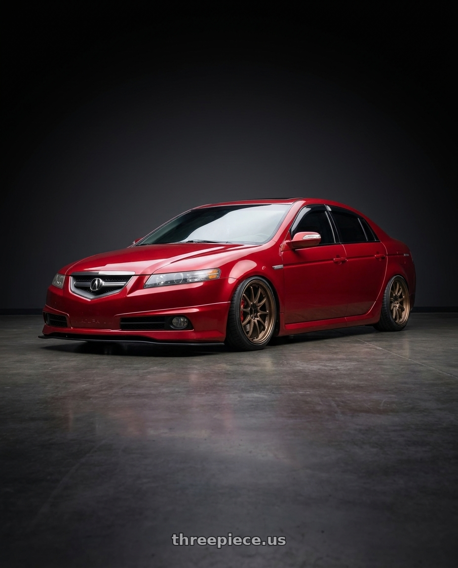 2008 acura tl type s with Volk Racing CE28N-PLUS M-SPEC 5x114.3 18x9.5+22 Bronze wheels