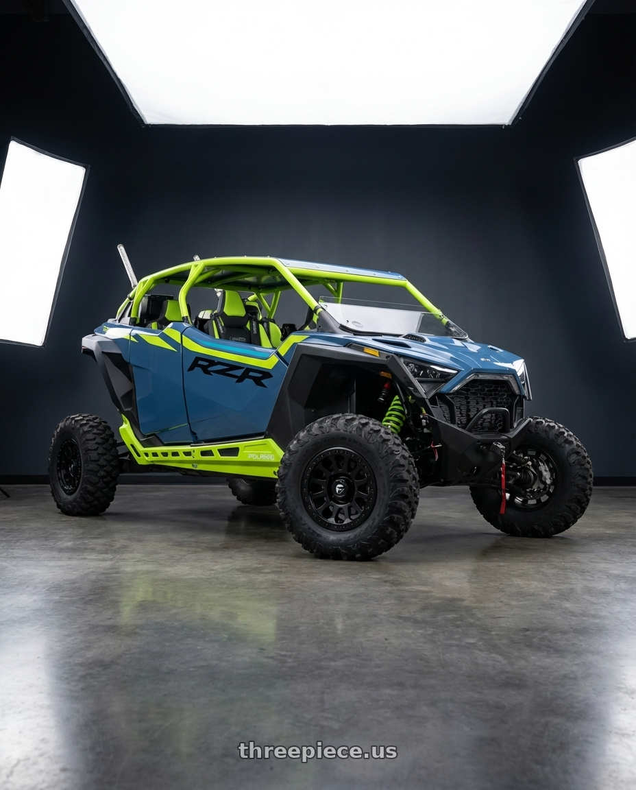 2025 xp pro with Fuel UTV D920 VECTOR BEADLOCK 4X156 15X7 +13 MATTE BLACK wheels