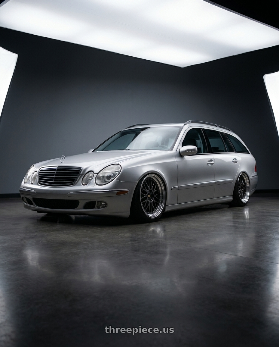 2004 S211 e320 with BBS LM 5x112 19x9.5+32 Diamond Black wheels
