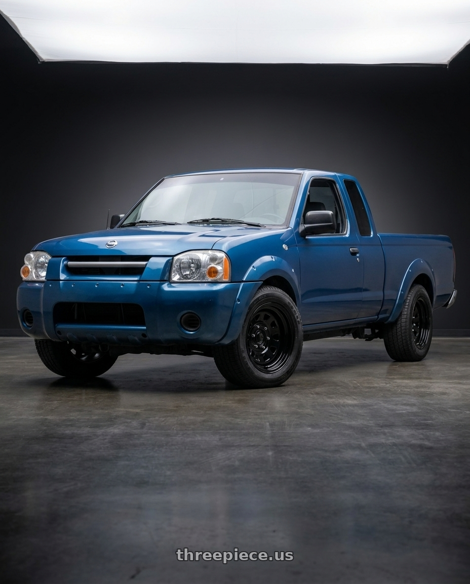 2002 Nissan Frontier with Vision HD 84H 6x139.7 15x7-6 Gloss Black wheels