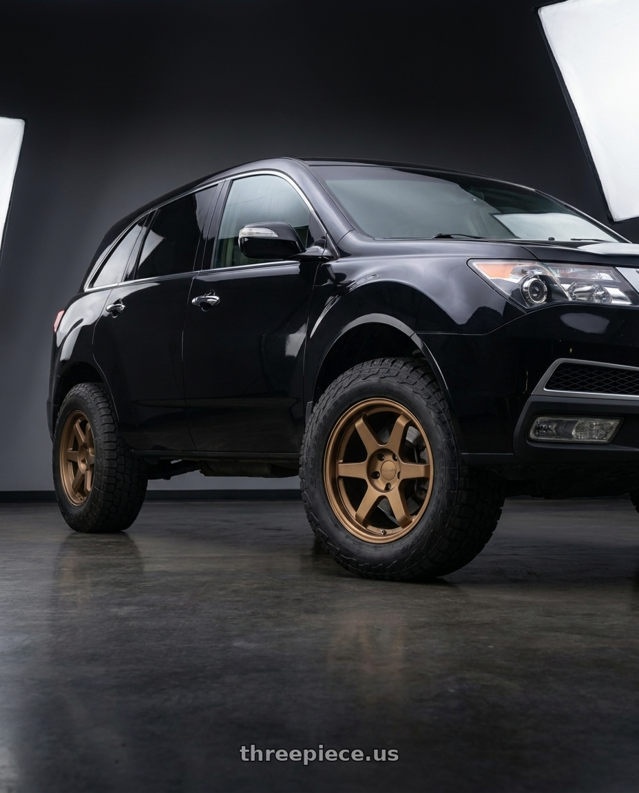 2012 acura mdx with 9six9 SIX-1 5x114.3 18X10 +20 Matte Bronze wheels