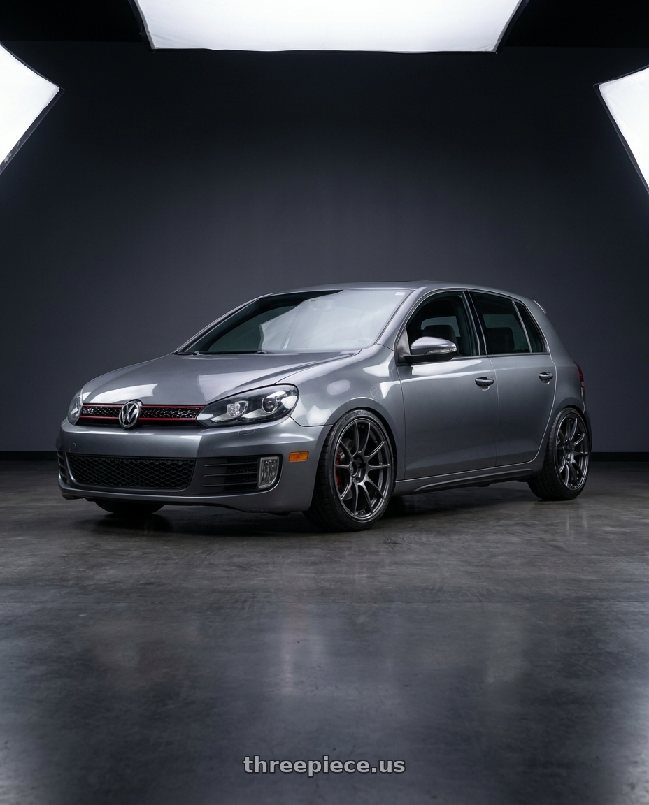 2012 vw gti with Ssr Gtx04 5x112 18x8.5+44  DARK GUNMETAL wheels