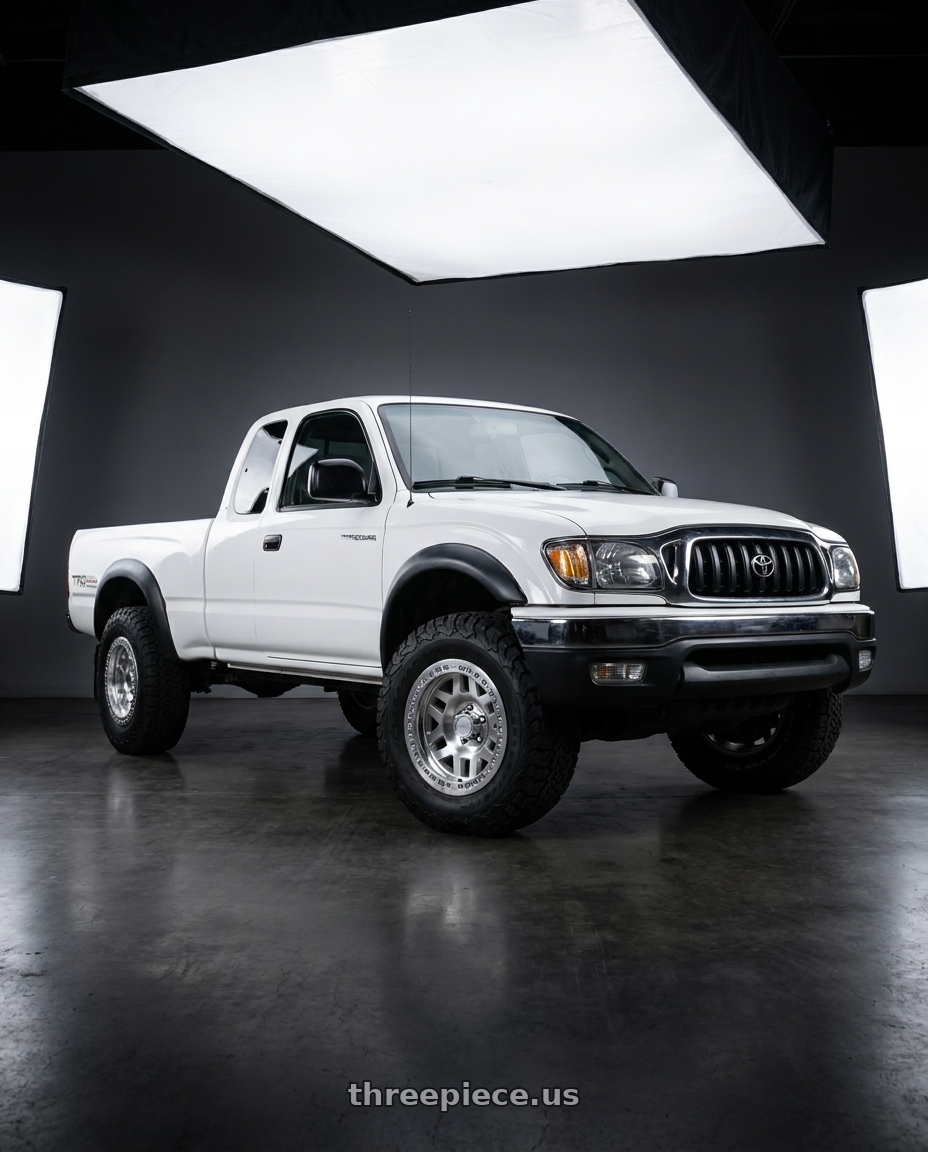 2002 Toyota Tacoma with KMC KM229 MACHETE CRAWL BEADLOCK 6X139.7 17X9 -38 MACHINED wheels