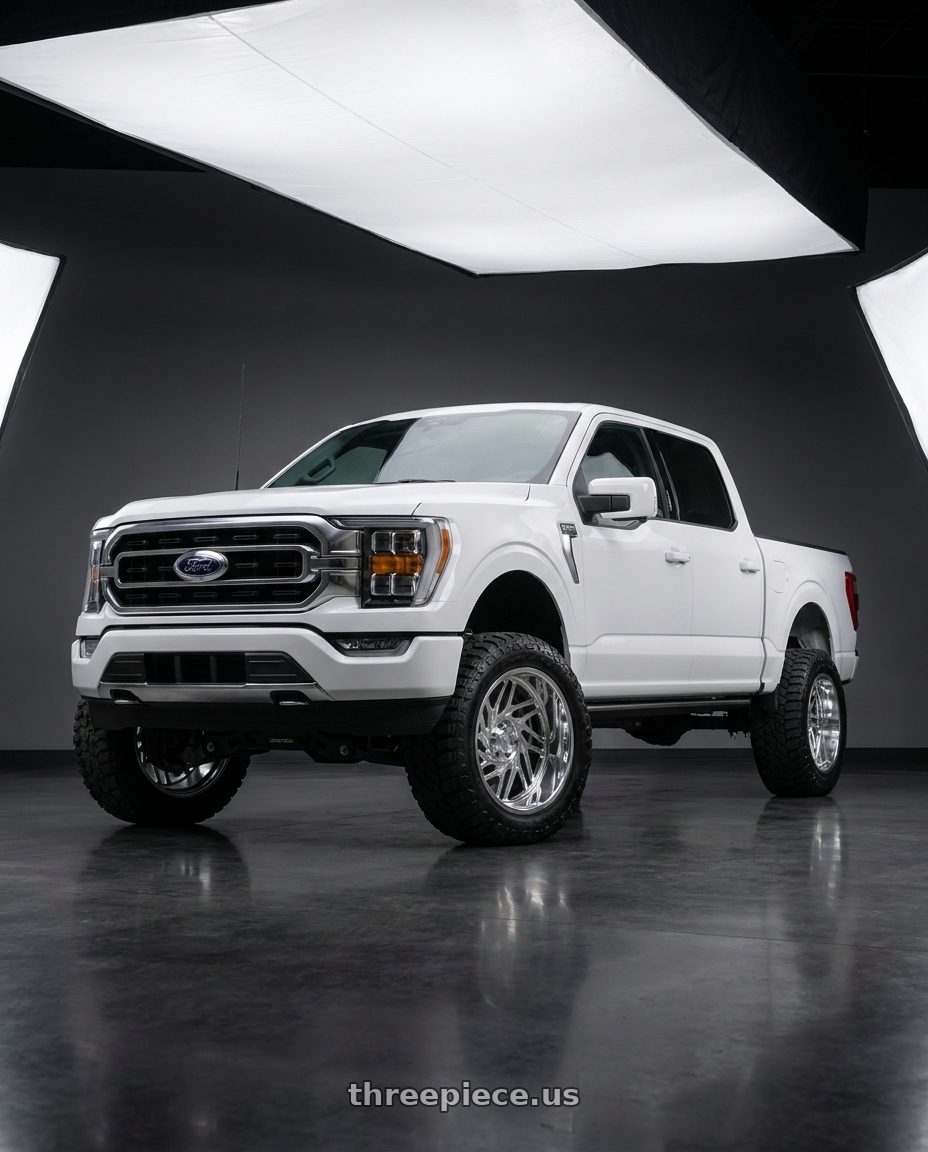 2023 Ford f150 with Carolina Forged Asheville 5x135 20x9 0 High Polish wheels