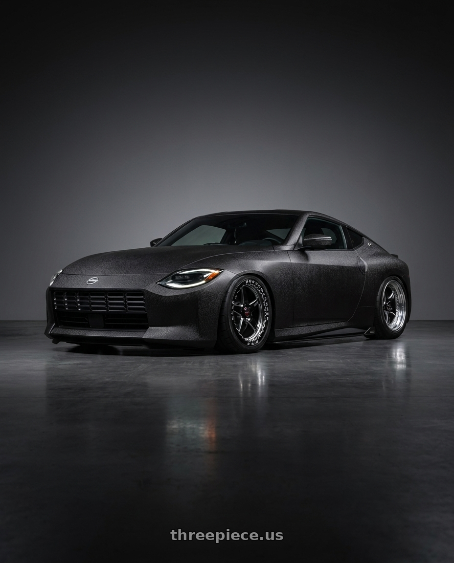 2025 Nissan Z with WELD Street Performance Ventura Beadlock 5x114.3 18x10 +29 Gloss Black/Milled Diamond Cut Lip wheels
