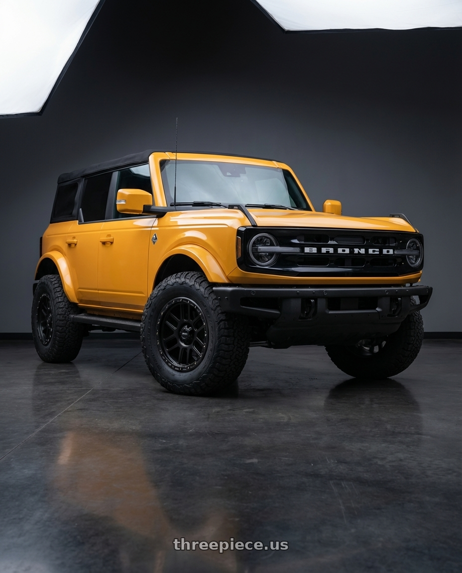 2024 Ford Bronco with Vision Off-Road 111 Nemesis 6x139.7 17x9-12 Matte Black wheels