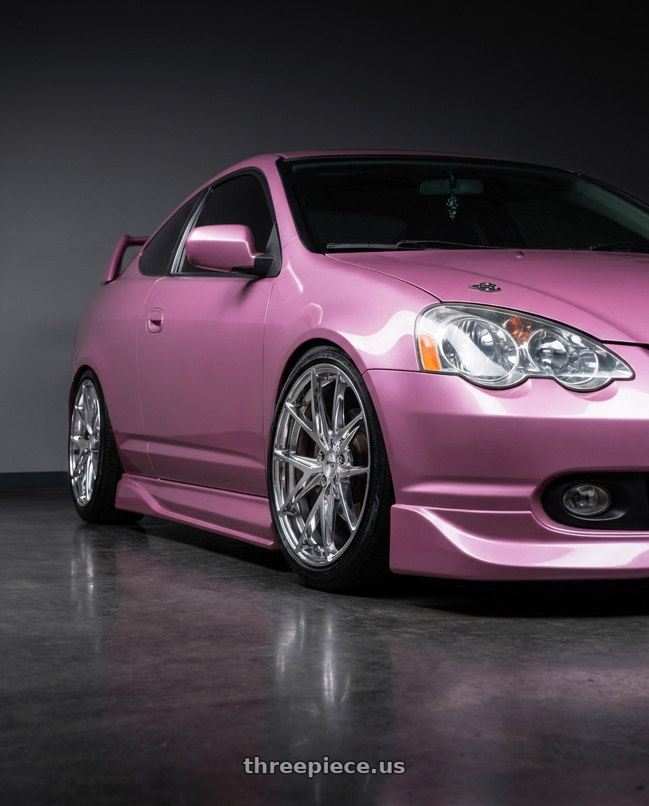2003 Acura rsx with Niche 1PC M248 MISANO 5X114.3 18X8 +40 CHROME wheels
