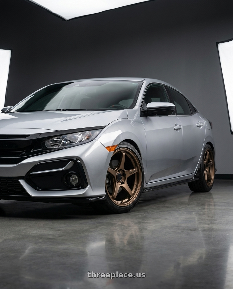 Honda Civic Hatchback Sports 2021 with Enkei TS-5 5x114.3 17x8+40 Bronze wheels