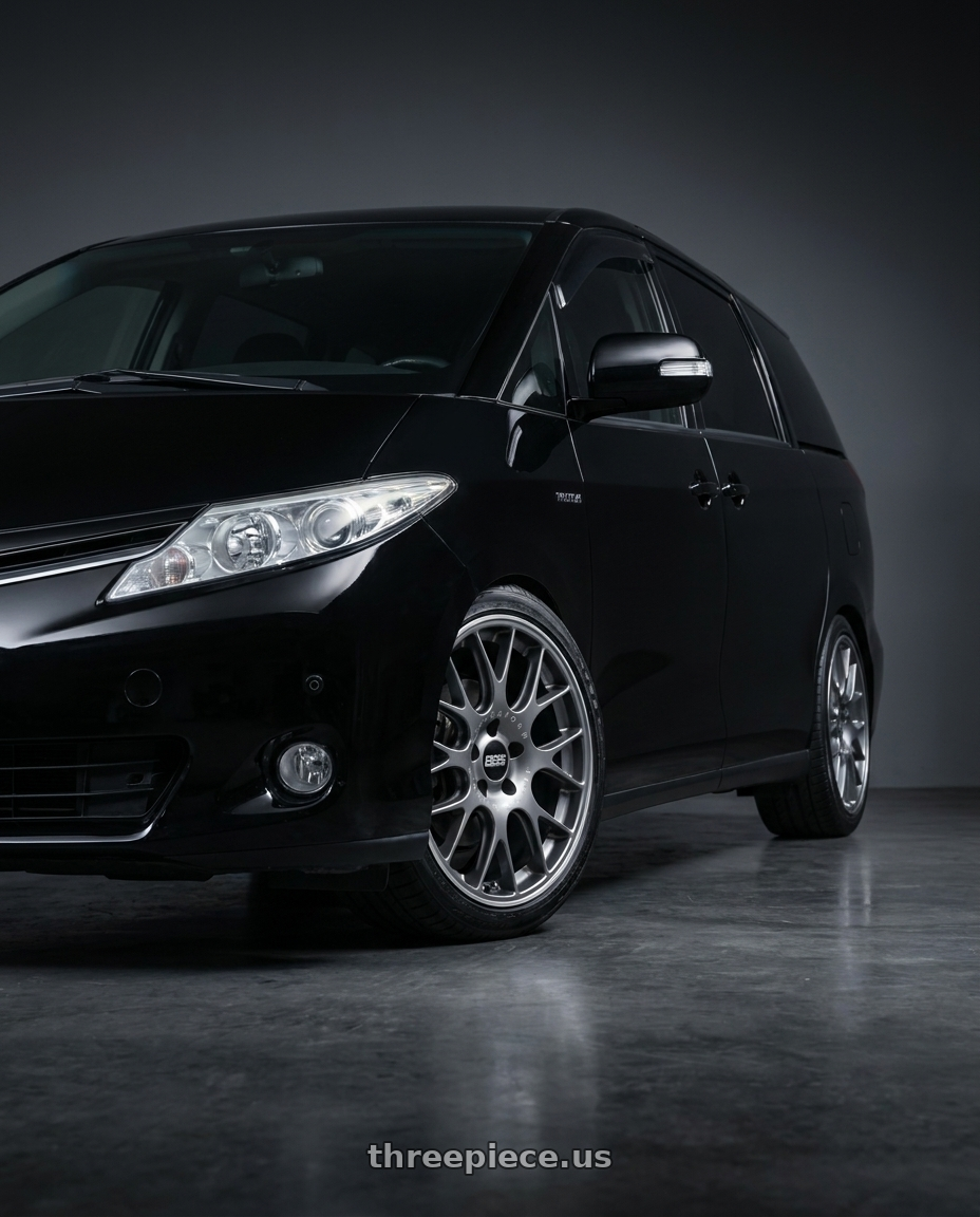 2015 TOYOTA PREVIA with BBS CH-R 5x112 19x8.5 +40 Satin Titanium Polished Rim Protector wheels