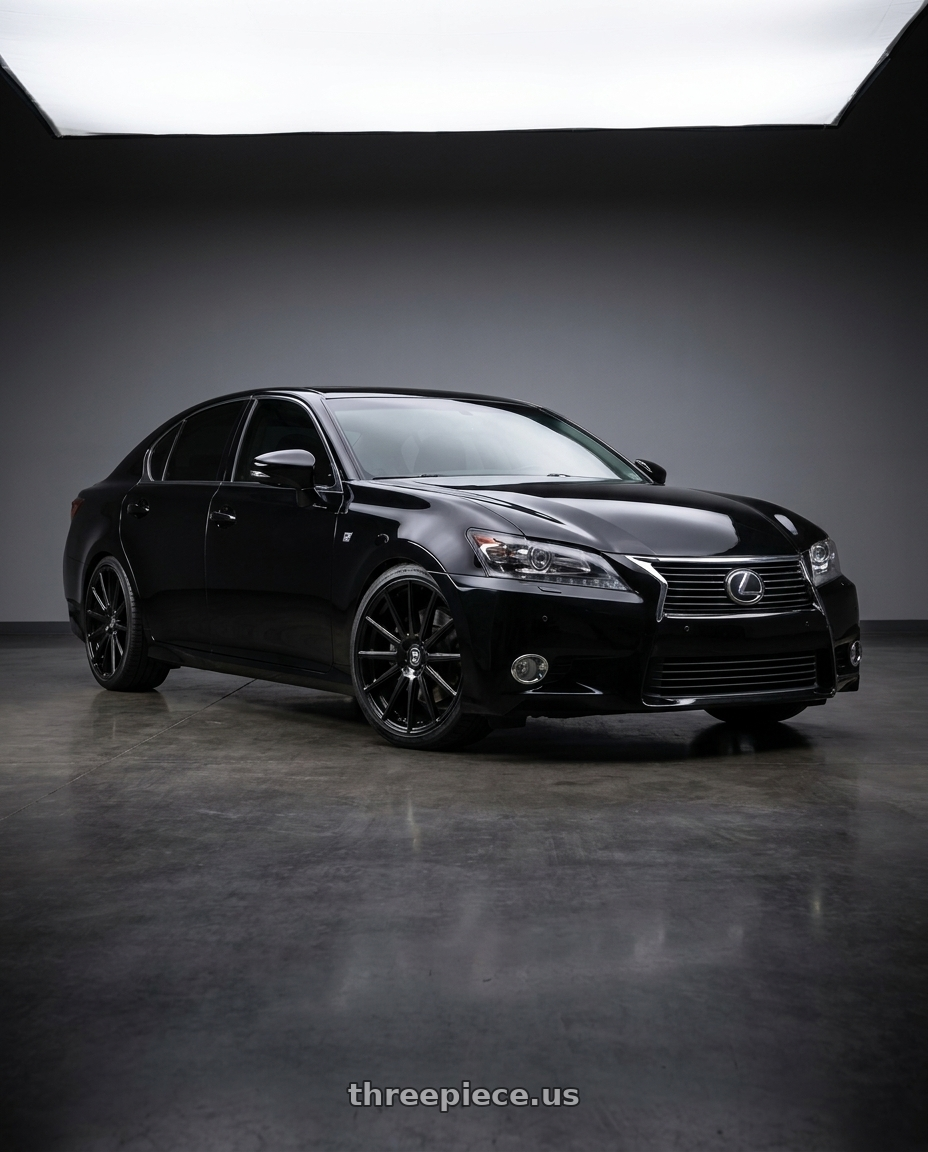 2014 lexus gs 350 with TOUREN TR92 3292 5x114.3 20x9 +35 GLOSS BLACK wheels