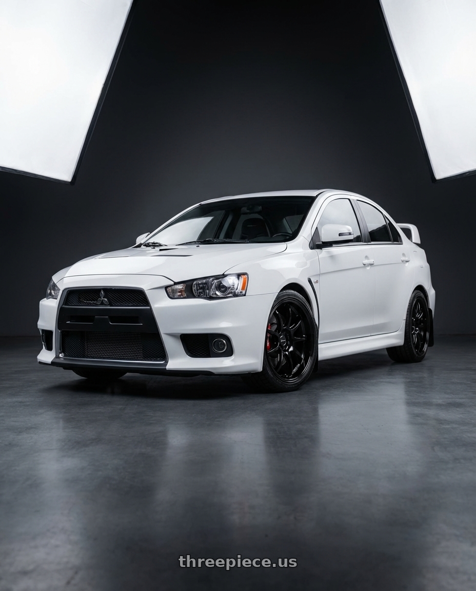 2015 evo x with Work Emotion D9r 5x100 18x9.5 +23 Black wheels