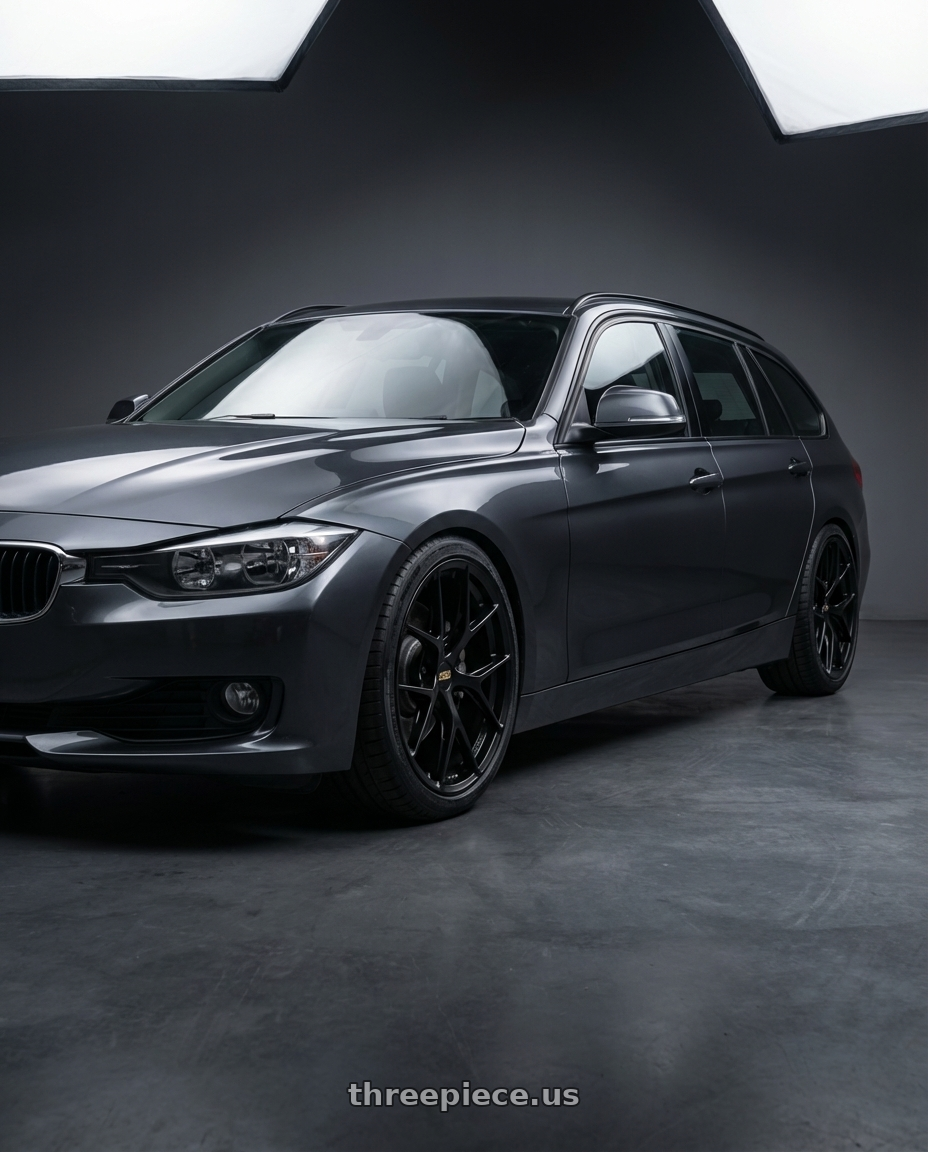 2016 BMW 3 Series F30 with BBS FI-R 5x120 19x9.5+22 Satin Black wheels