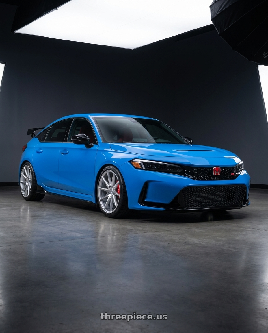 2024 Honda Civic Type R with Niche 1PC M112 SURGE 5X120 19X8.5 +35 GLOSS SILVER MACHINED wheels