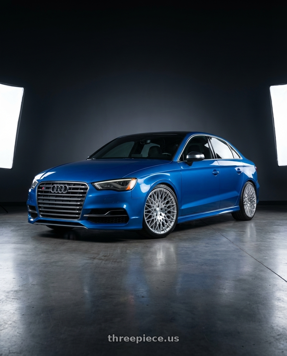 2019 Audi S3 8V with Avant Garde Wheels M540 5X112 18x9 +48 Silver Machined wheels