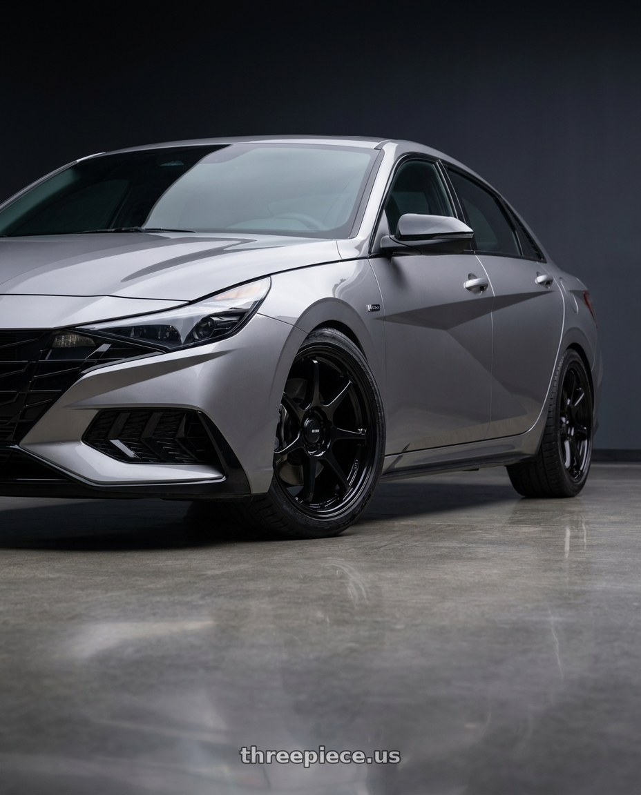 2023 Hyundai Elantra n line with Enkei TS-7 5x114.3 18x8+45 Gloss Black wheels