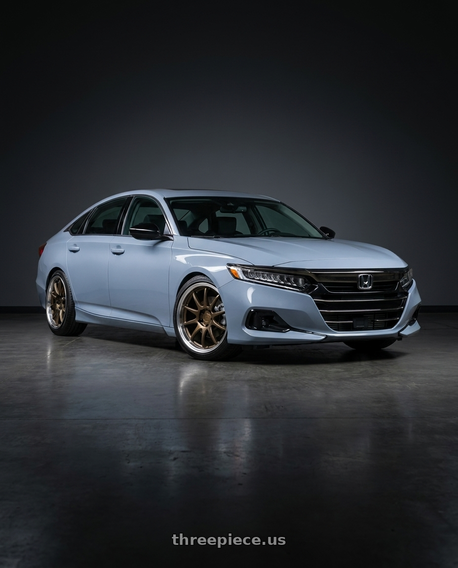 2021 Honda Accord EX-L with Aodhan DS02 5x114.3 19x9.5+30 Bronze w/Machined Lip wheels
