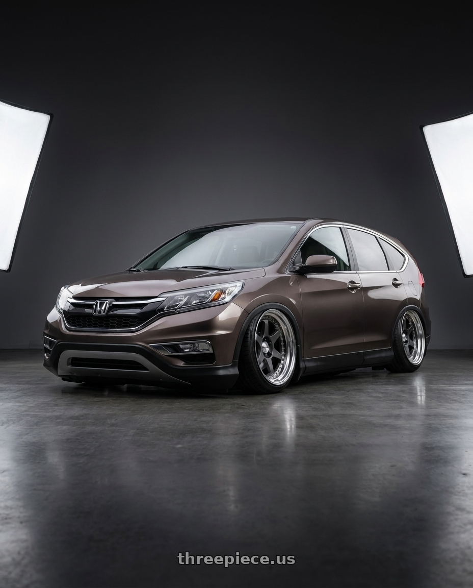 2016 honda crv with Work Meister L1 3P 5x100 18x8+6 A Disk Matte Gunmetal wheels