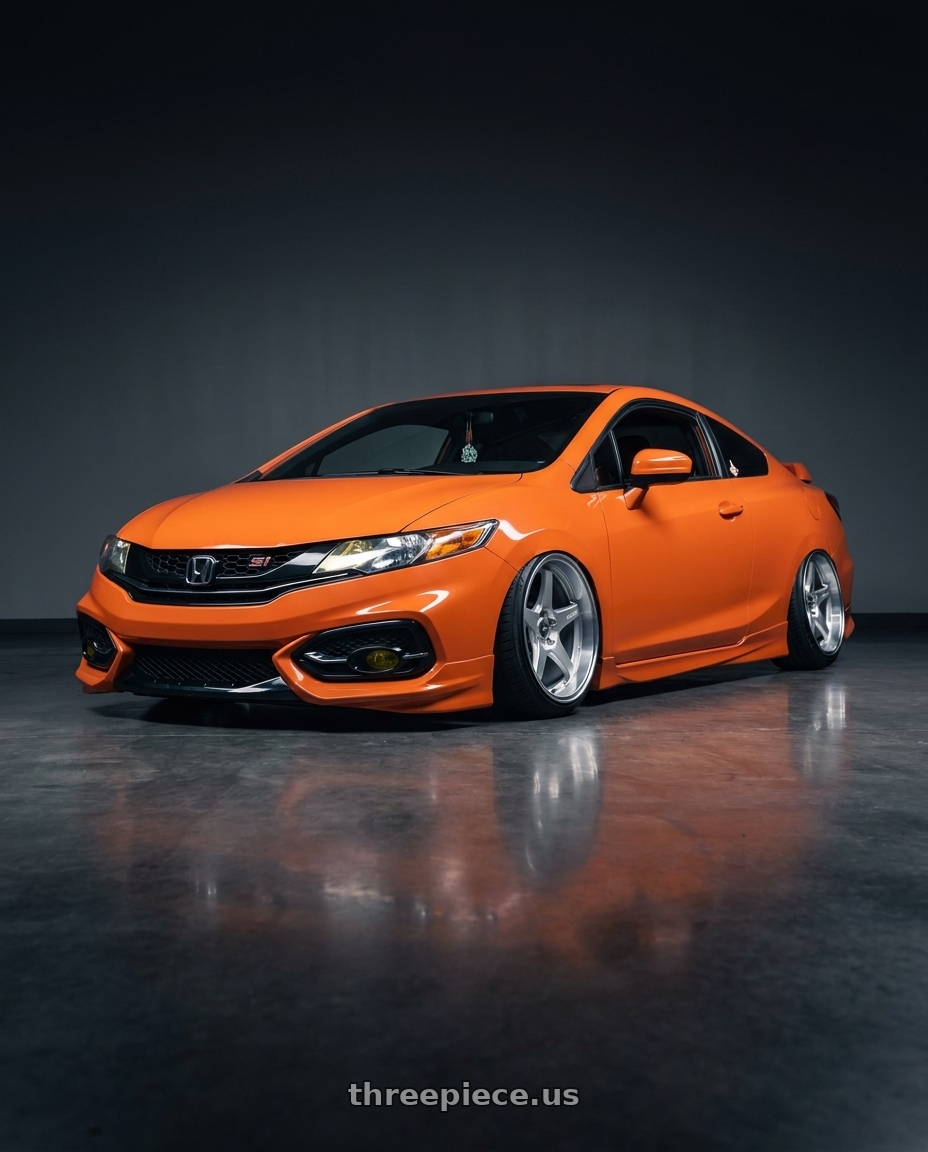 2015 honda civic si with ESR Wholesale APX5 5x112 19x11 +22 Hyper Silver wheels