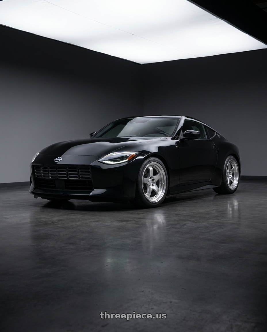 2024 Nissan Z Sport with Aodhan AH03 5x100 / 5x114.3 17x9+25 Silver w/Machined Face wheels