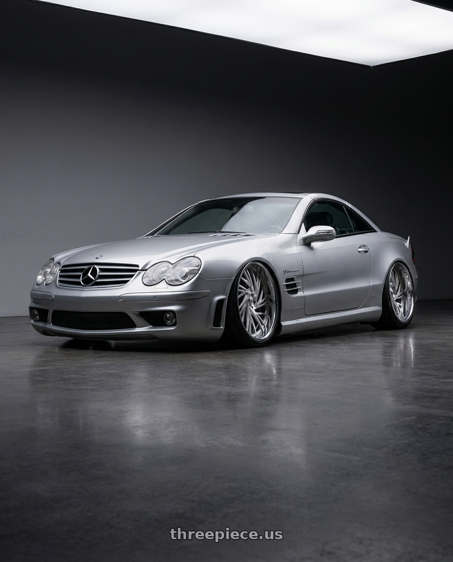 2006 Mercedes SL500 with Asanti Forged AF868 5x112 24x10 +25 Brushed wheels