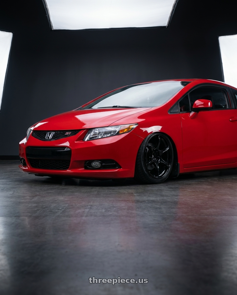 2011 Honda Civic Si with Advan RGIII 5x114.3 17x8.5+31 Gloss Black wheels