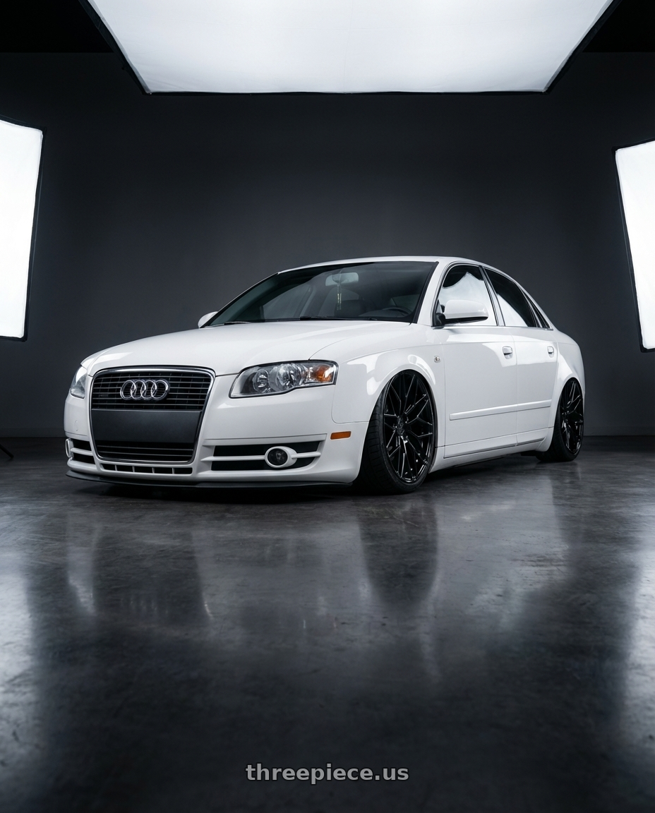 2010 Audi A4 B7 with Avant Garde Wheels M520R 5X112 19x9.5 +40 Gloss Black wheels