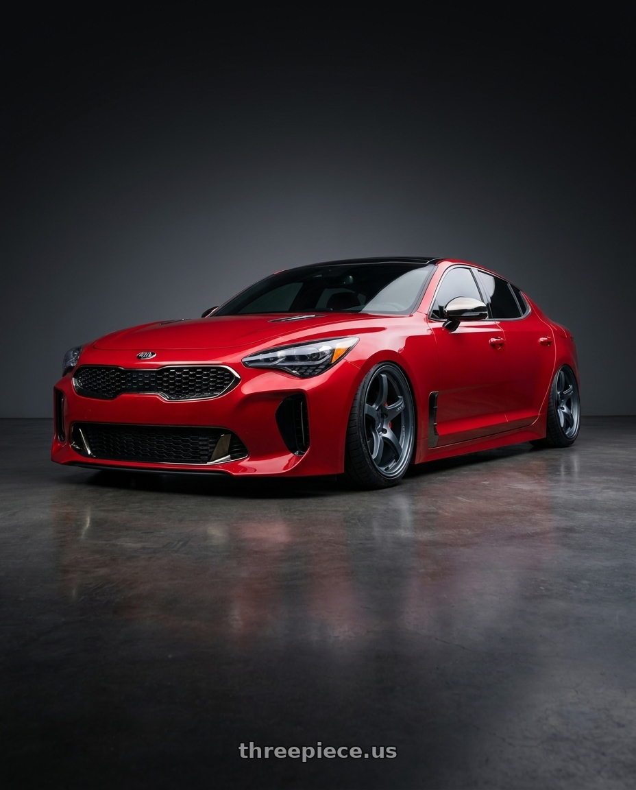 2022 Kia Stinger GT with Gram Lights 57CR 5x114.3 19x9.5+25 Gunblue II wheels