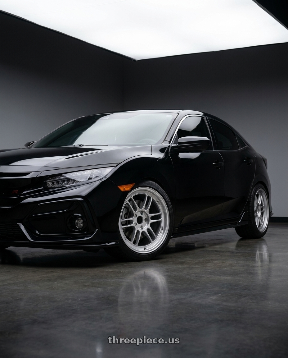2021 Honda Civic Type R with Enkei RPF1 5x120 18x8.5+40 Silver wheels
