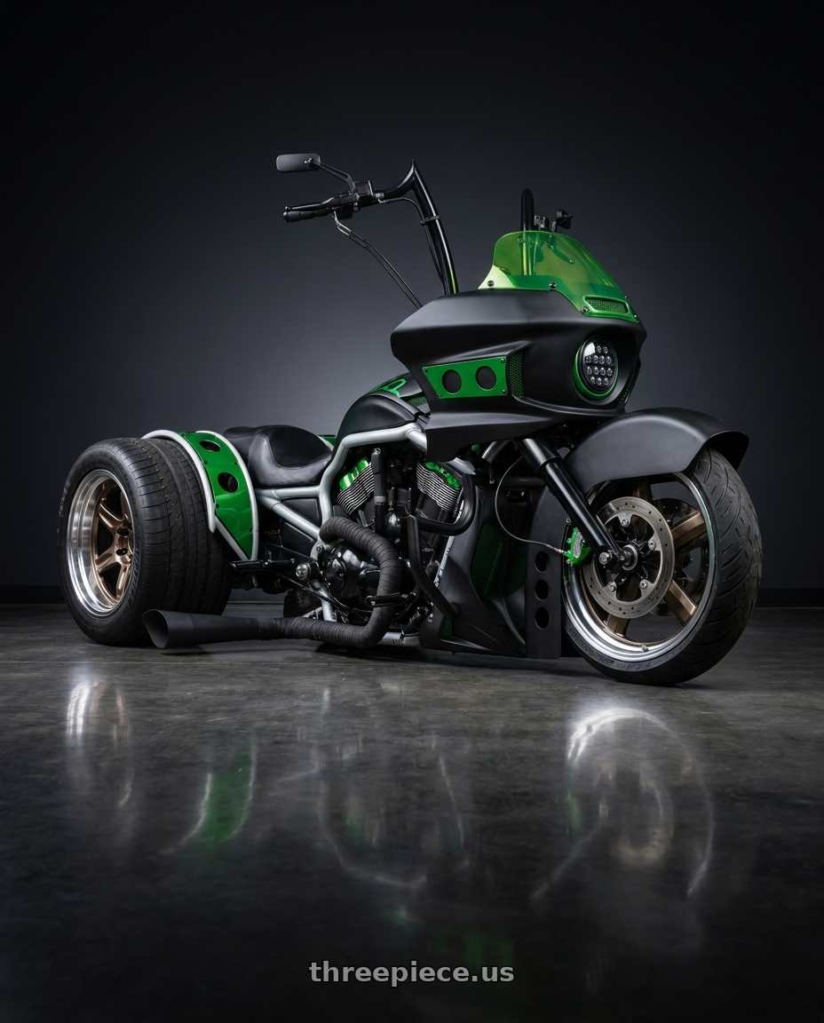 2002 custom trike with Volk Racing 21C SPEC-SR 5x114.3 18x11 -10 SHINING BRONZE METAL / RIM DC wheels