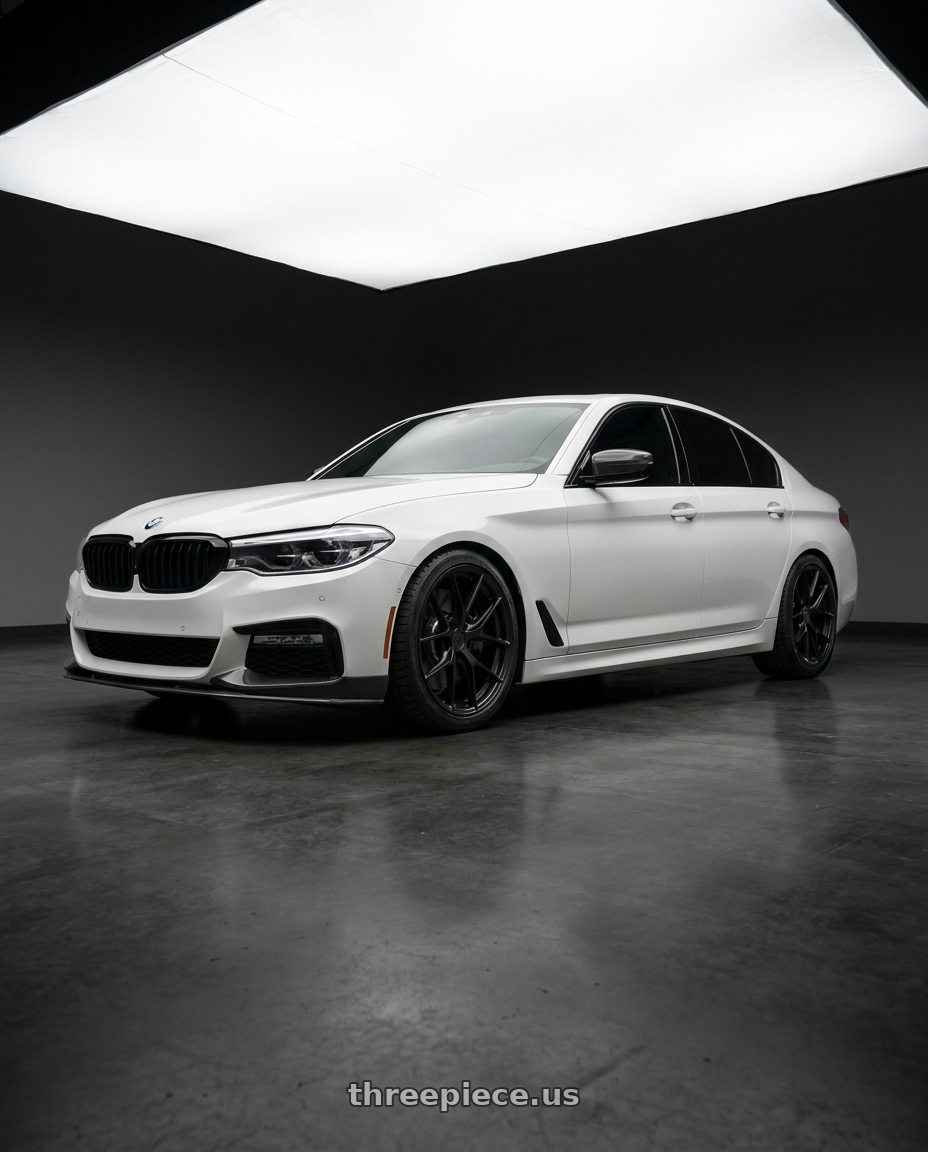 2019 Bmw 540i Msport  with Aodhan AFF7 5x112 19x8.5+35 Matte Black wheels