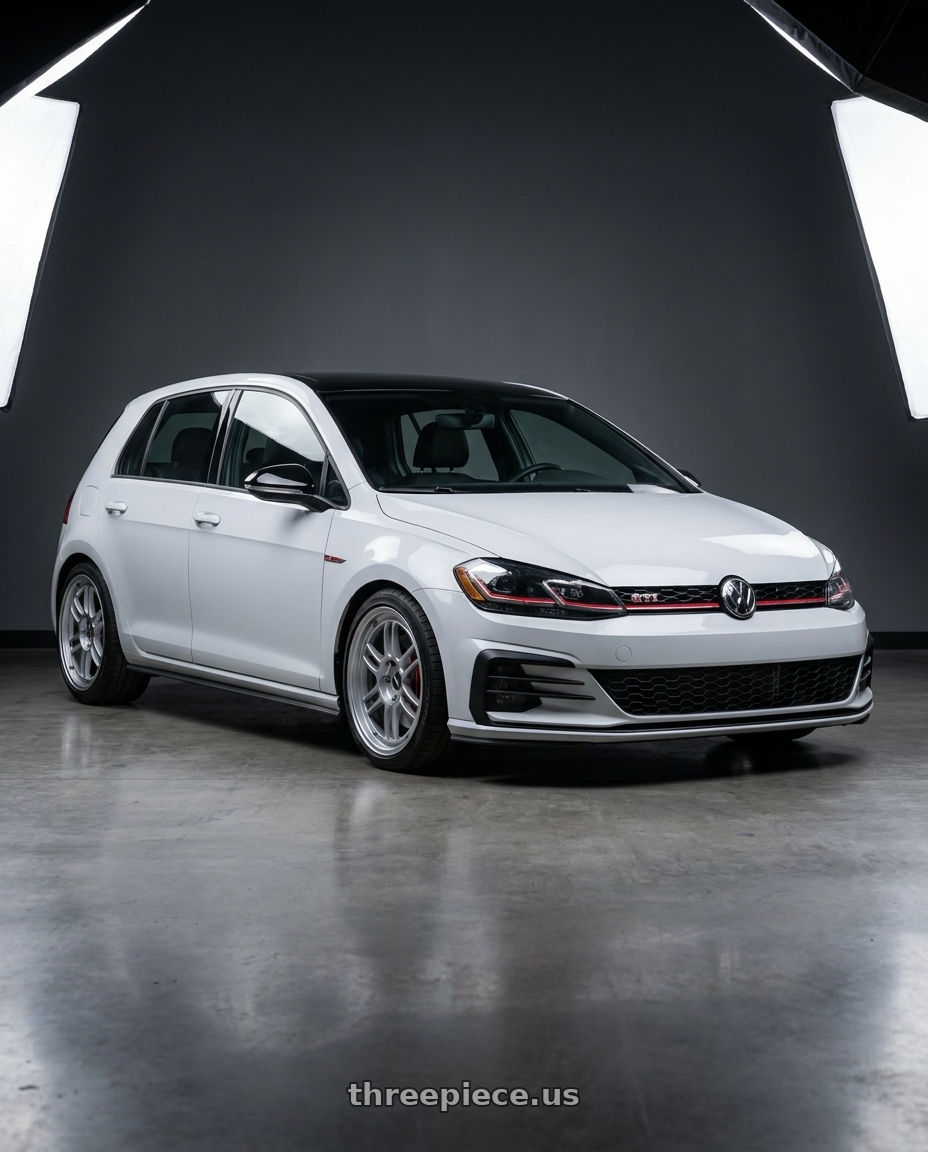 2021 Volkswagen GTI S with Enkei RPF1 5x112 18x7.5+48 Silver wheels