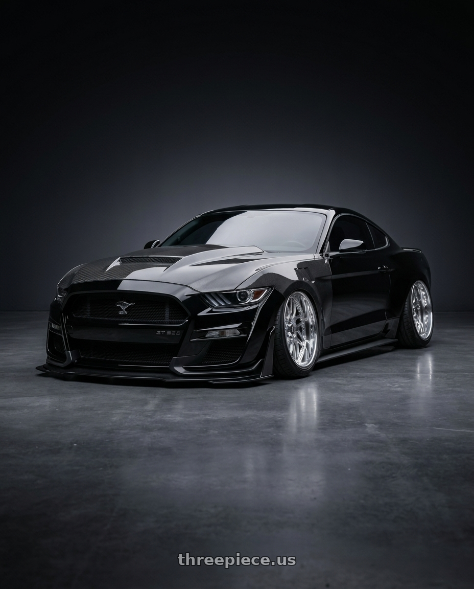 2017 ford mustang 2.3 Shelby GT500 with Gear Forged GF761P 6x139.7 24x14 -76 A262230 wheels