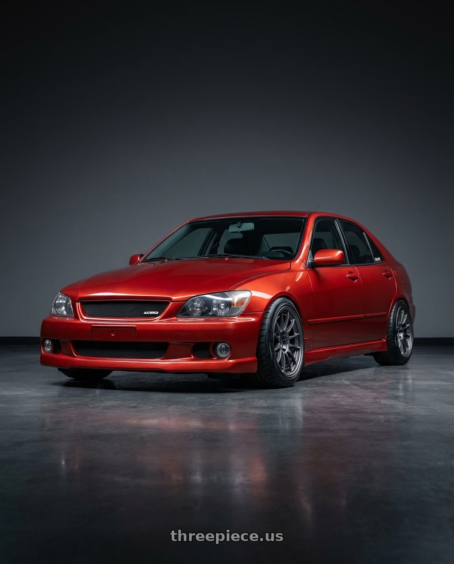 2001 Lexus IS300 Auburn Sky with Enkei NT03+M 5x100 18x9.5+40 Gunmetal wheels