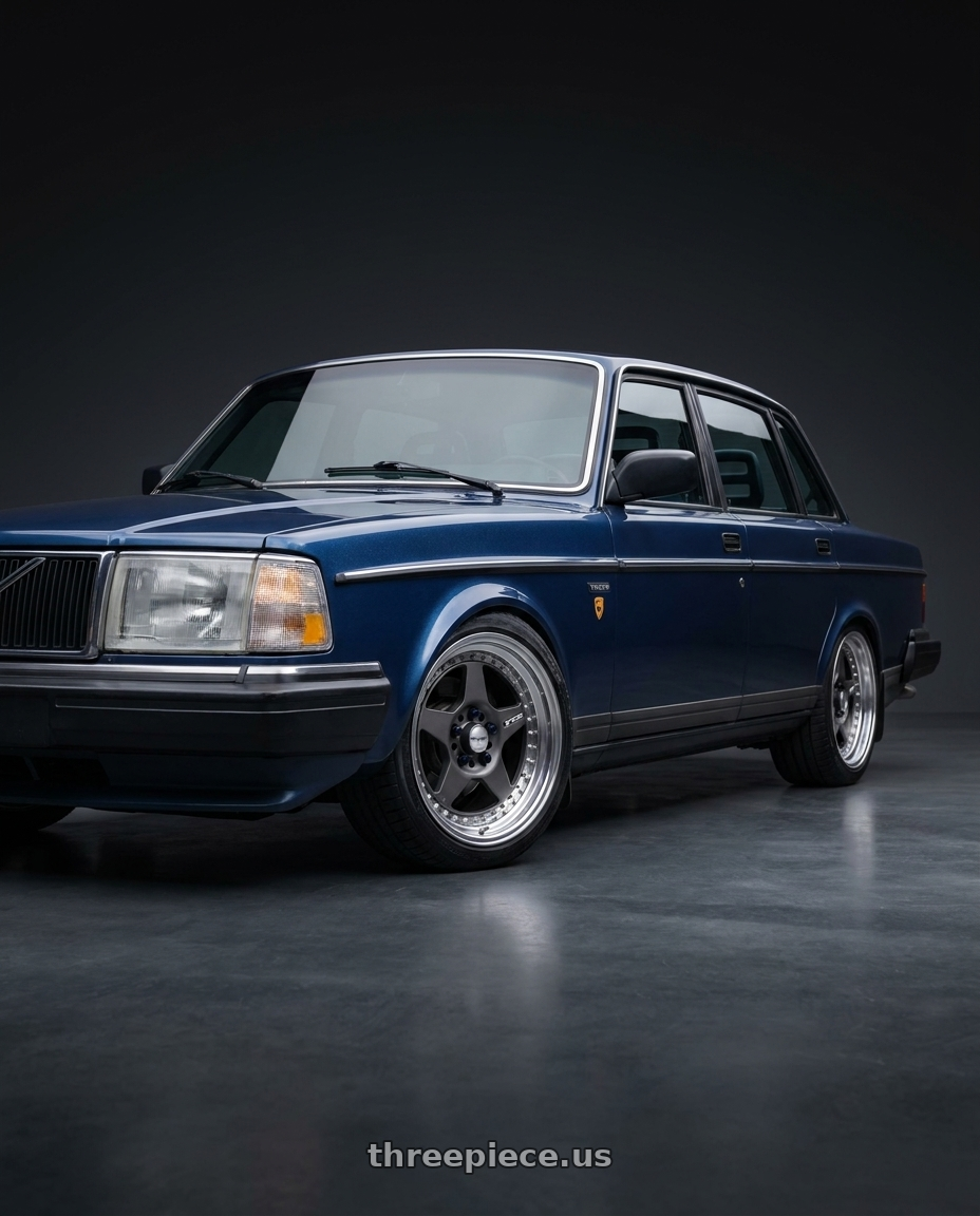 1988 volvo 240 with Work Meister Cr01 5x108 16x7.5+16 A Disk Matte Gunmetal wheels