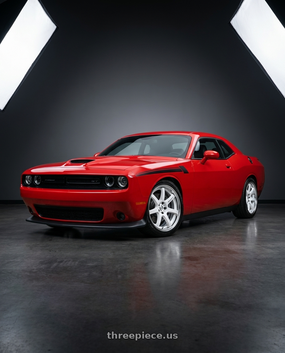 2021 Dodge Challenger GT AWD with Work T7r 2P 5x115 20x10.0 +18 WHITE wheels