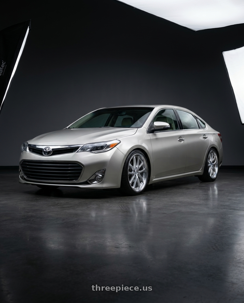 2013 toyota avalon with Vors AR5 5x114.3 19x8.5 +35 Silver Machine Face Lip Chrome Rivet wheels