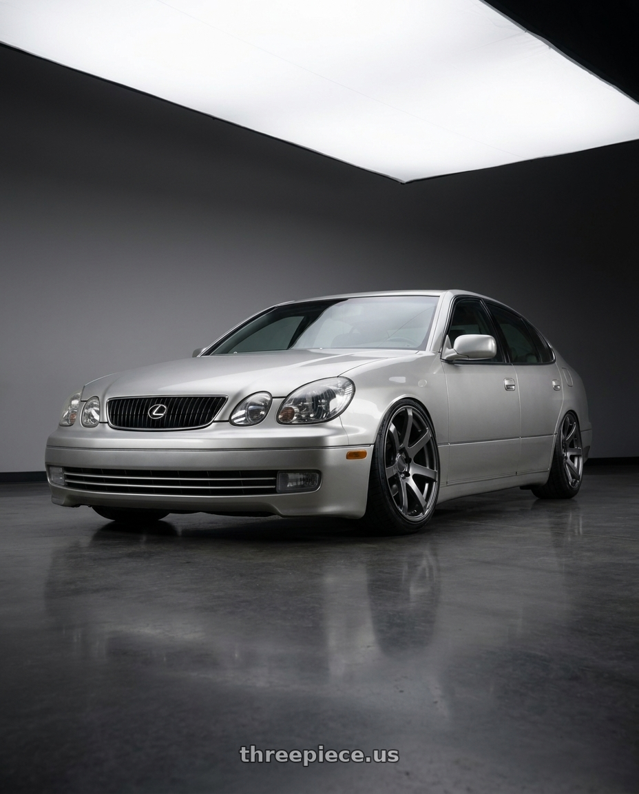2001 Lexus gs300 with Enkei PF07 5x114.3 18x9.5+25 Dark Silver wheels