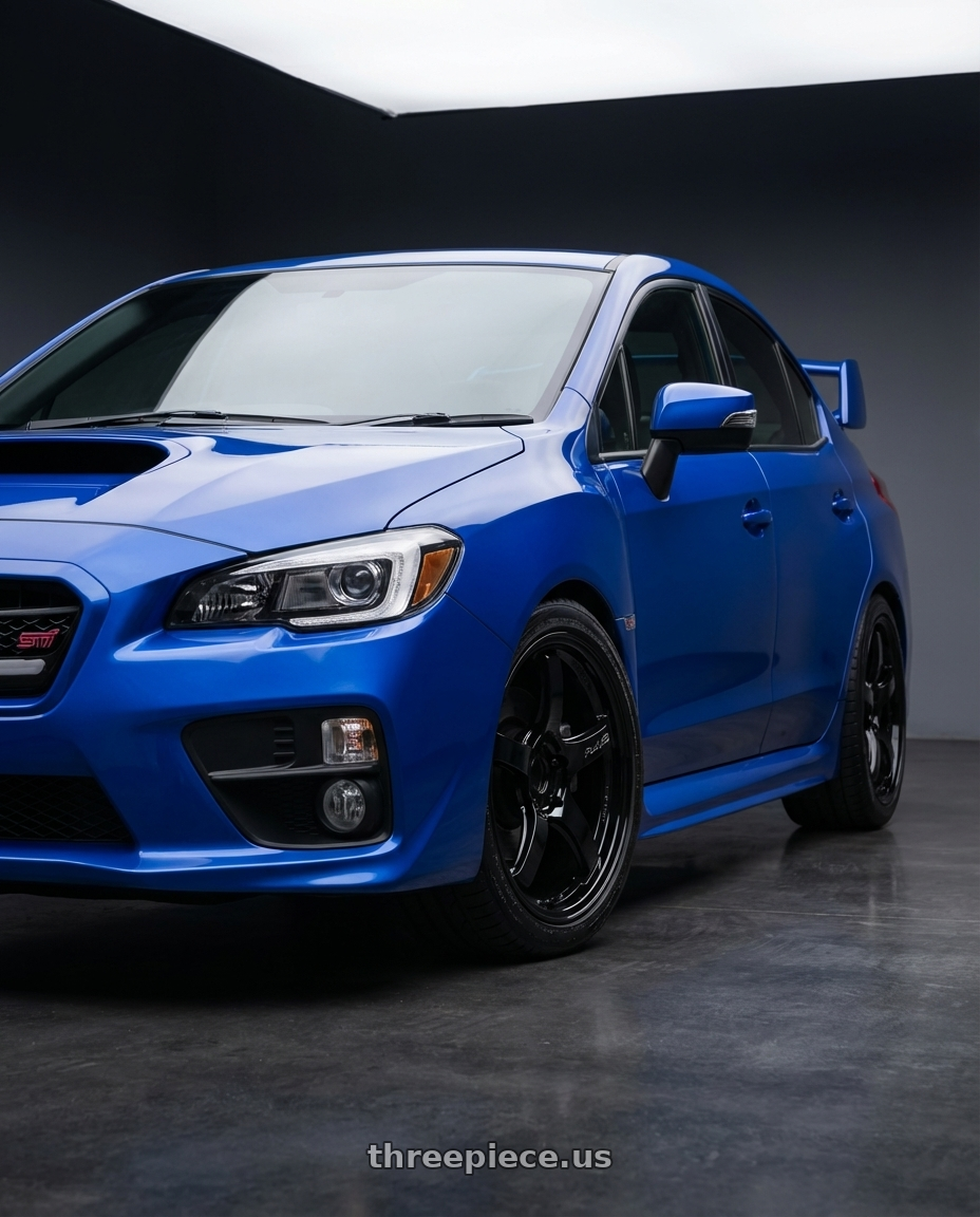 2018 Subaru WRX STI with Gram Lights 57CR 5x114.3 18x10.5+12 Glossy Black wheels