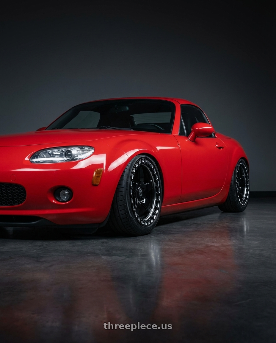 2012 Mazda MX-5 Miata NC with Forgestar D5 Beadlock 5x114.3 17x10 0 Gloss Black Machined wheels