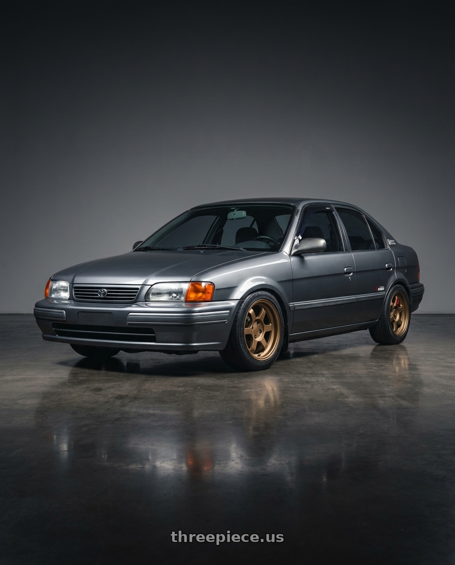 1996 Toyota Tercel EL51 with 9six9 SIX-1 Deep 4x100 15X8 +20 Matte Bronze wheels