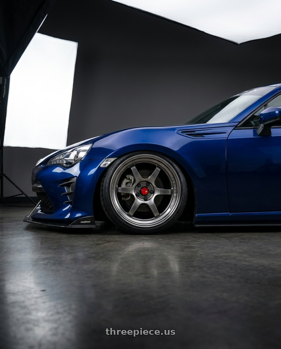 2017 toyota 86 with Aodhan AH08 5x100 18x8.5+35 Hyper Black wheels
