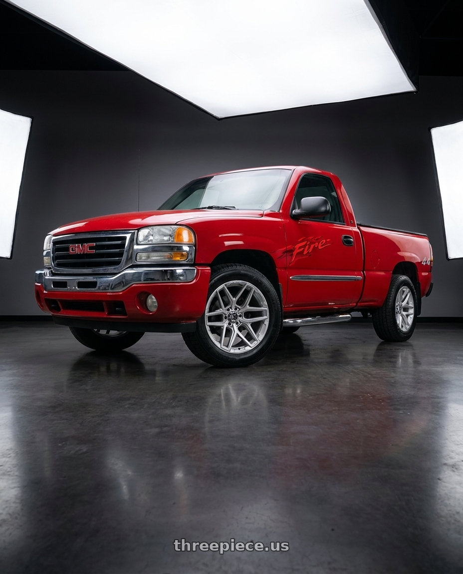 2004 gmc sierra 1500 fire with Fuel 1PC FLUX 6X139.7 18X9 +20 PLATINUM wheels