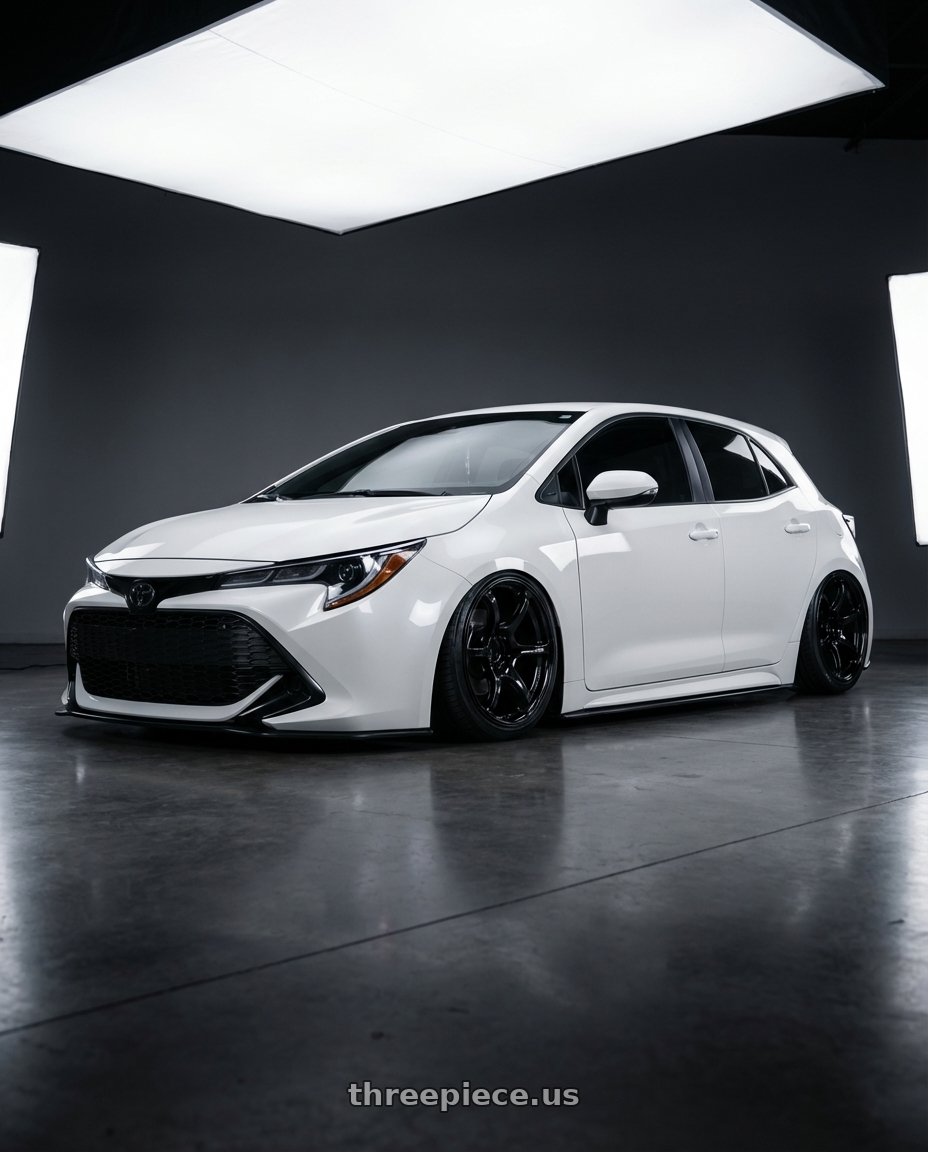 2023 Toyota Corolla Hatchback with Advan RGIII 5x114.3 18x9.0+25 Gloss Black wheels