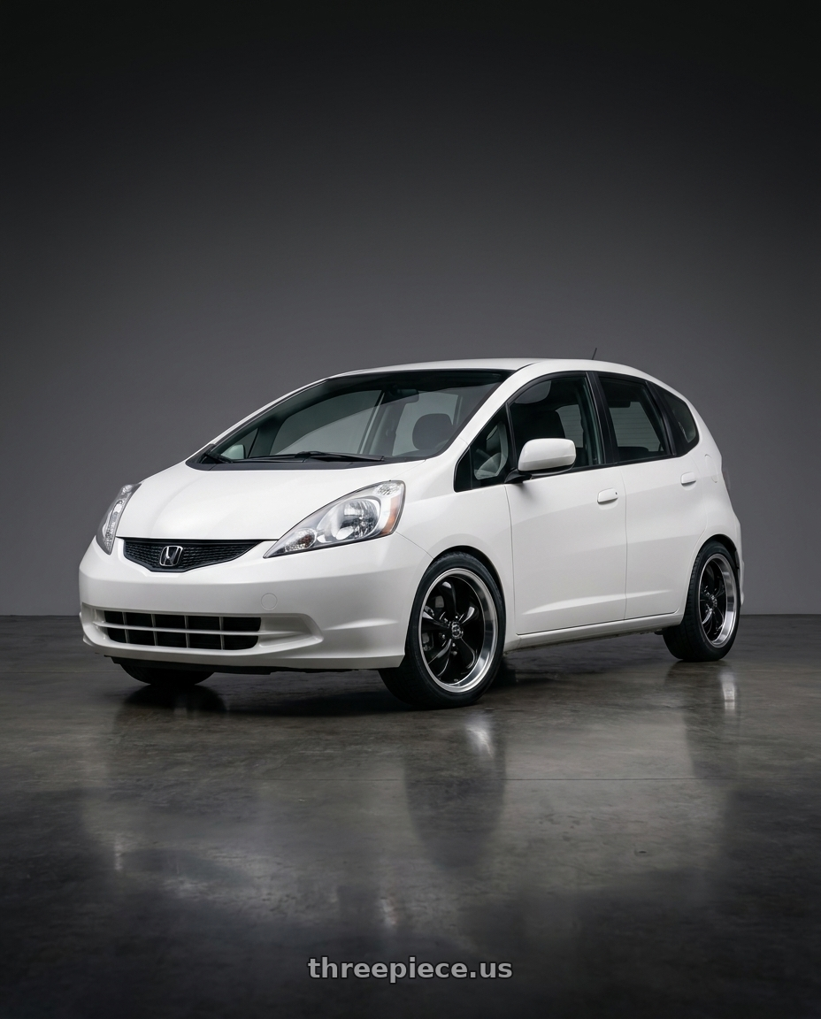 2010 Honda Fit with American Racing AR105 TORQ THRUST M 5X127 18X8 0 GLOSS BLACK W/ MACHINED LIP wheels