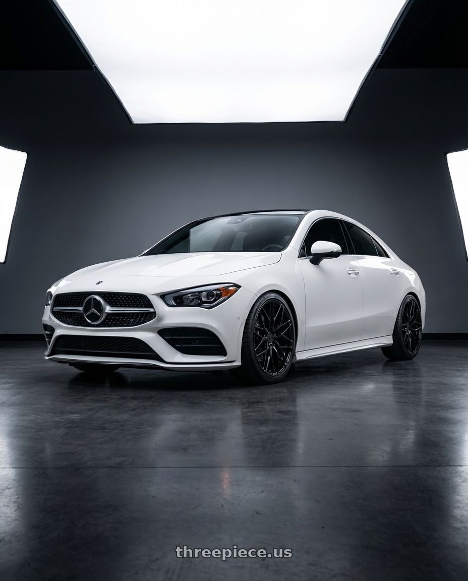 2023 Mercedes-Benz CLA C118 with Avant Garde Wheels M520R 5X112 19x8.5 +35 Gloss Black wheels
