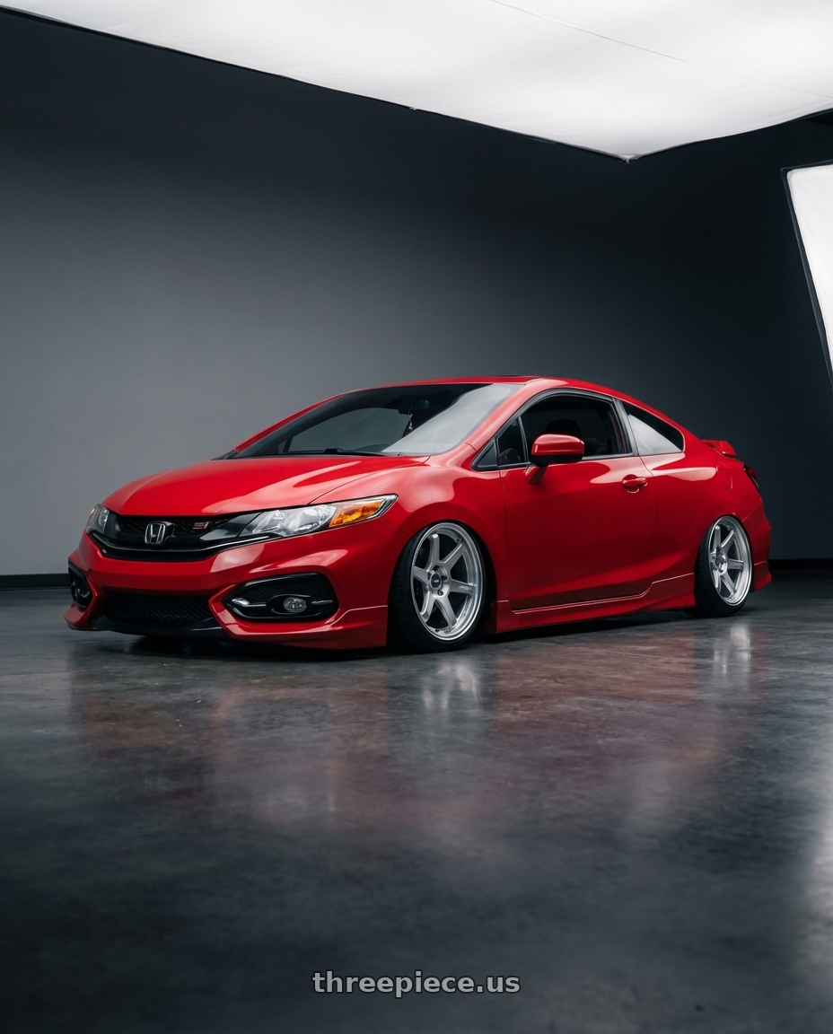 2015 Honda Civic Si with ESR Wheels APEX SERIES AP6 5x114.3 18x9.5 +22 Hyper Silver wheels