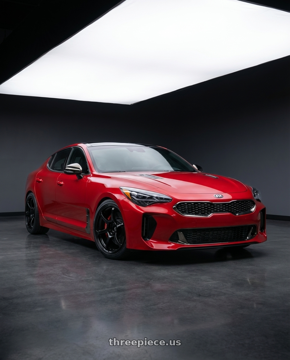 2022 Kia Stinger GT with Advan RGII 5x114.3 19x10+35 Gloss Black wheels