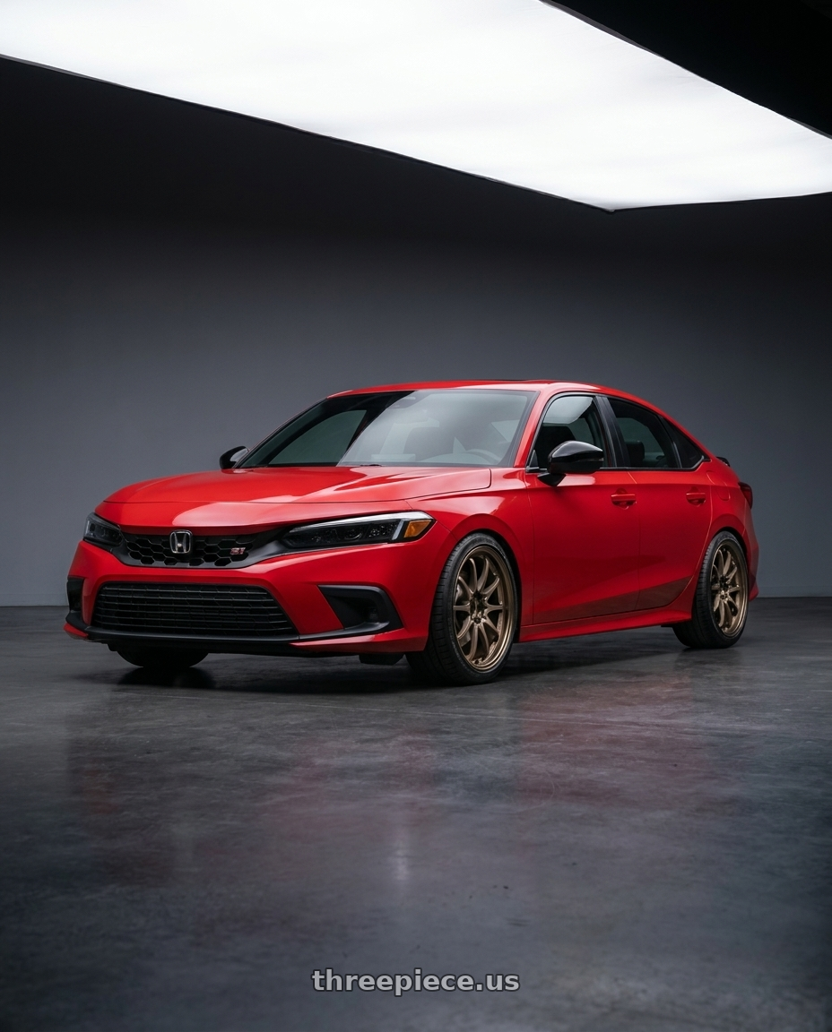 2026 Honda Civic Si with Volk Racing CE28N 5x114.3 18x8.5 +30 BRONZE wheels