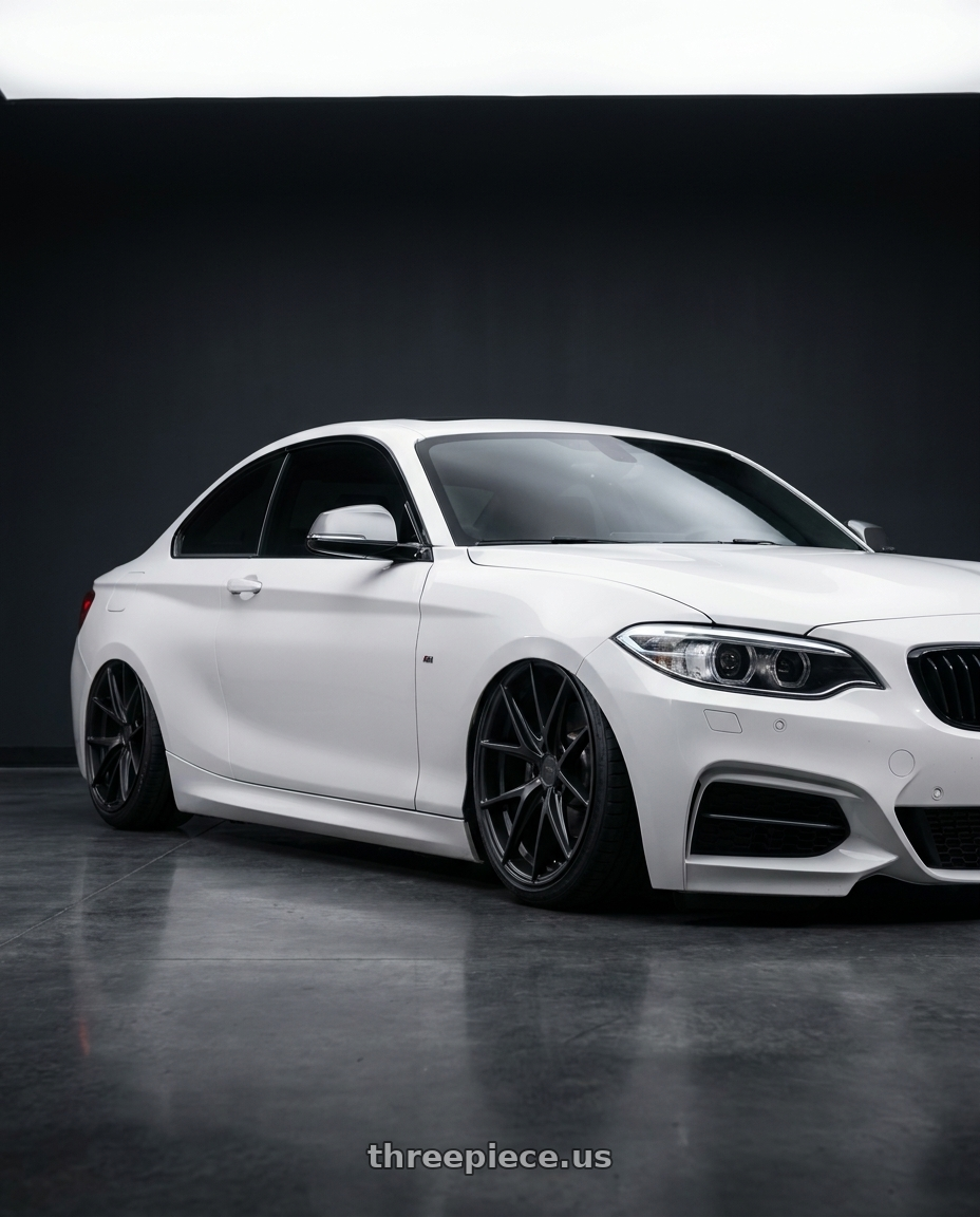 2018 BMW 2 Series F22 with Niche 1PC M117 MISANO 5X120 18X8 +40 MATTE BLACK wheels