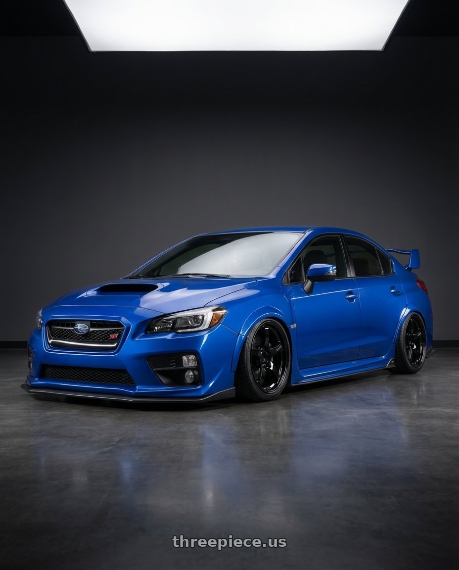 2018 Subaru WRX STI with Gram Lights 57CR 5x114.3 18x9.5+12 Glossy Black wheels